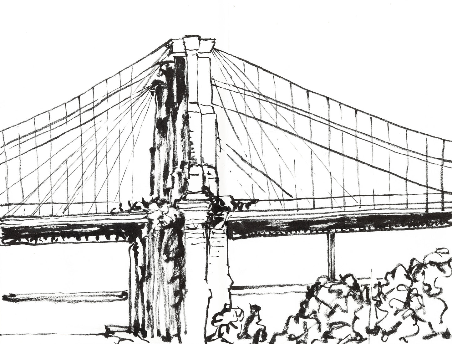 Brooklyn Bridge Tower - Brooklyn Side