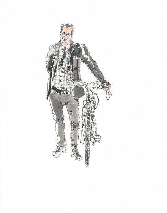 Clive Standing Next to Bike