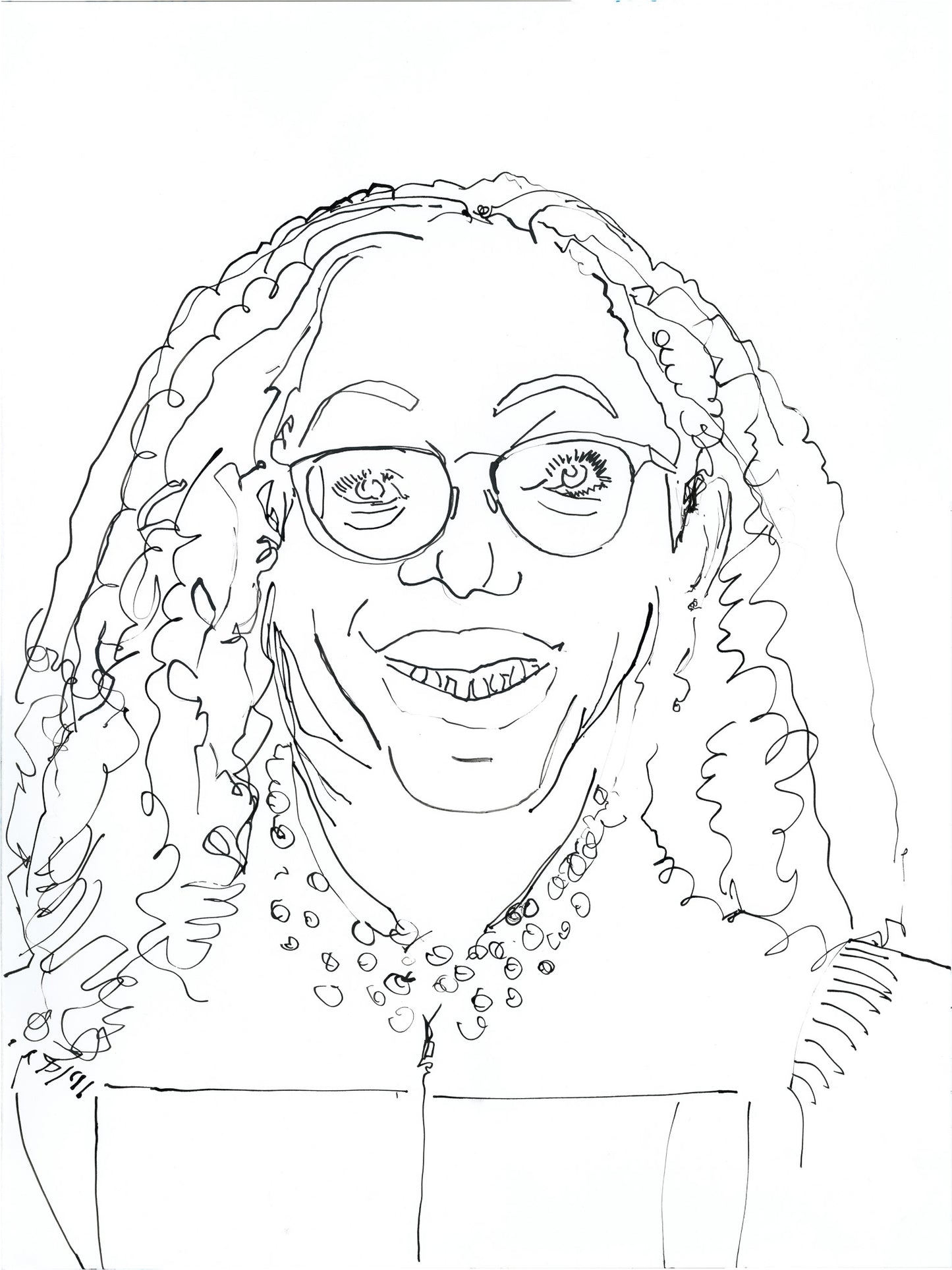 Pen and Ink Portrait of Ketanji Brown Jackson 1, Associate Justice of the Supreme Court