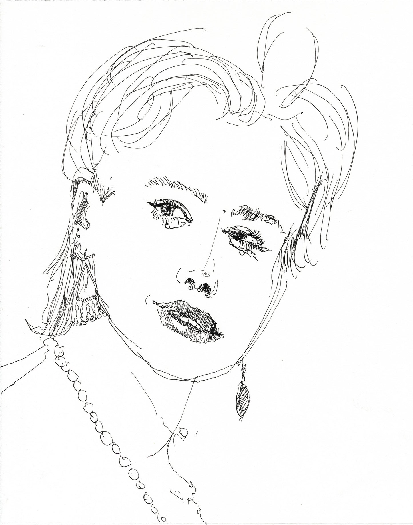 Pen and Ink Portrait of Mars/Mari