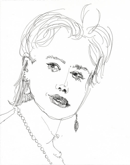 Pen and Ink Portrait of Mars/Mari
