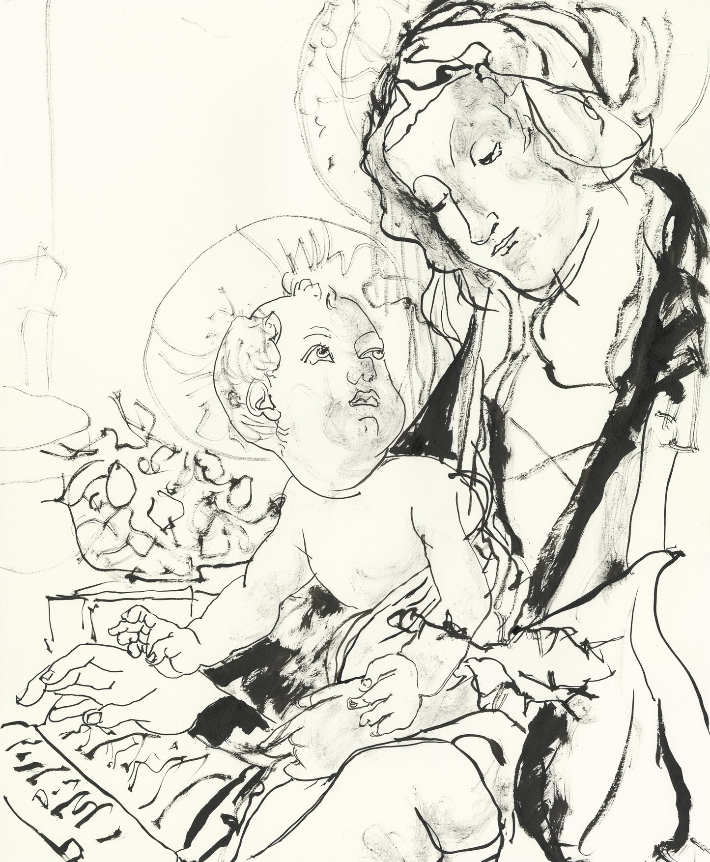 After Sandro Botticelli - The Virgin and Child (c 1480)