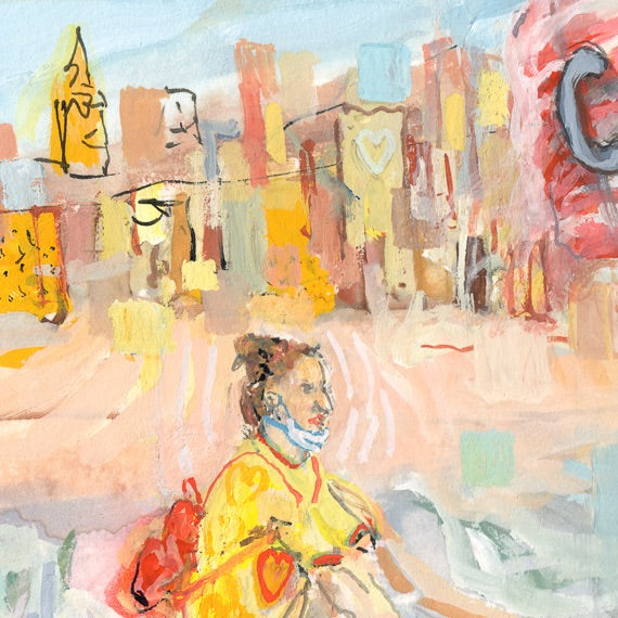 Monumental Bike Protest Painting Study 1 - Justice Ride