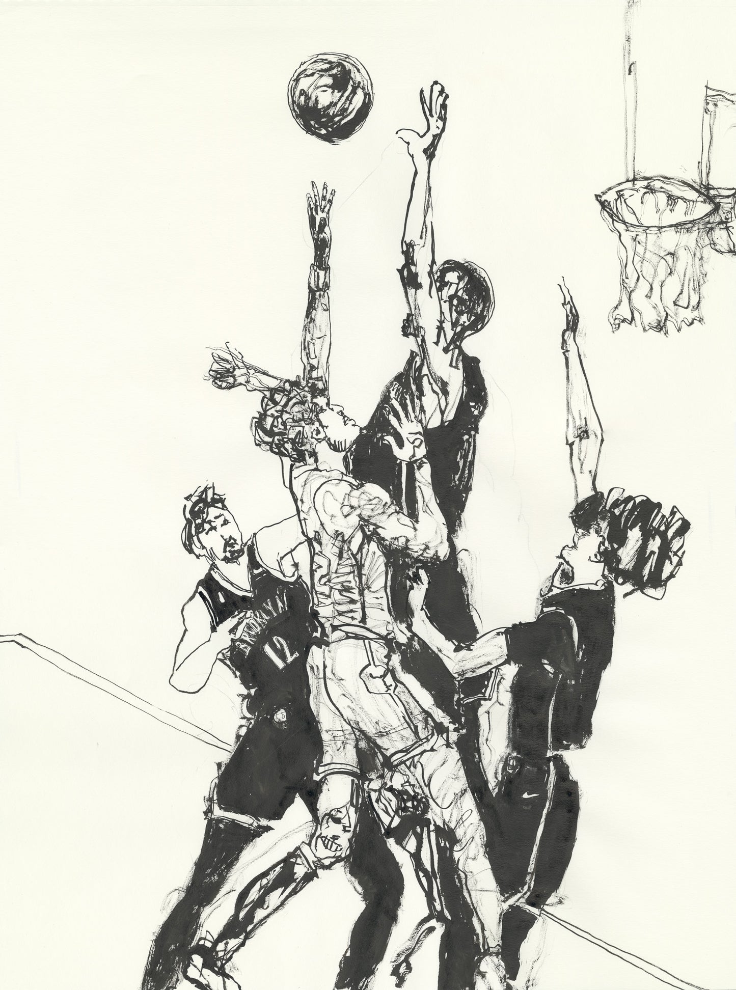 Clax , Johnson, and Harris block Oubre Jr - Drawing of the Game as the Nets Swat the Hornets