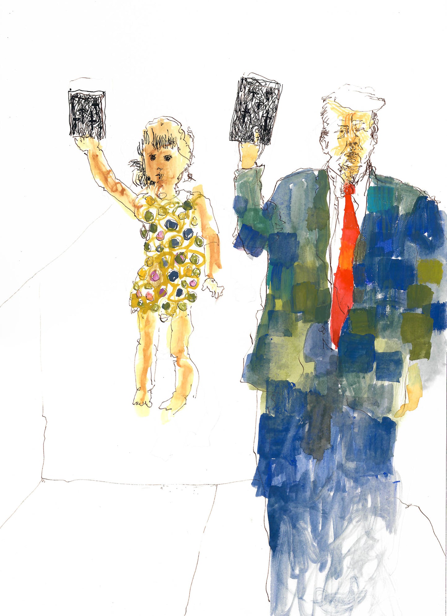 Presidential Photo Op - Take III - With American Girl