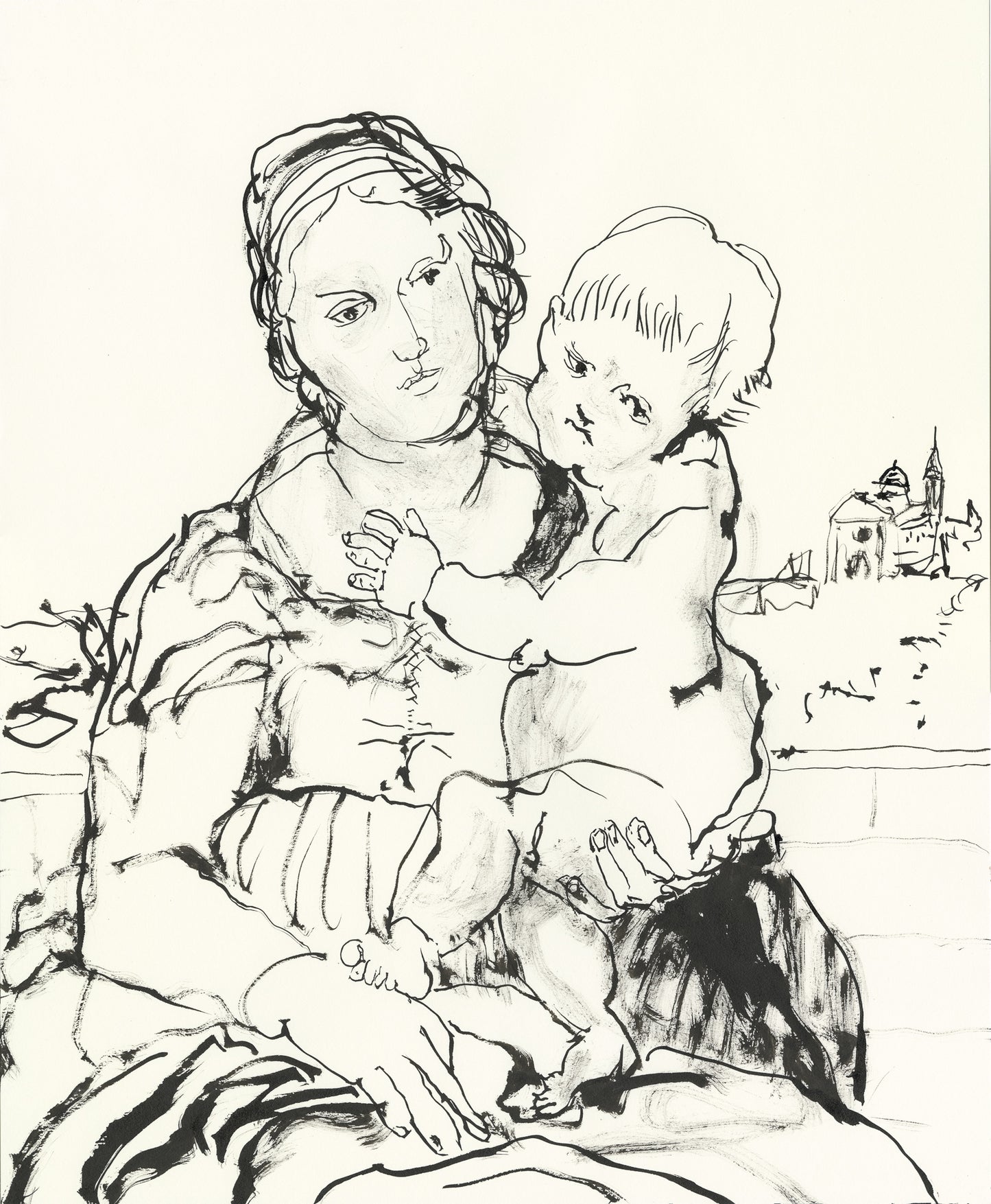 After Raphael - The Small Cowper Madonna (c1504-5)