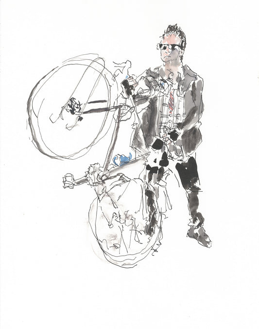 Clive Holding Bike