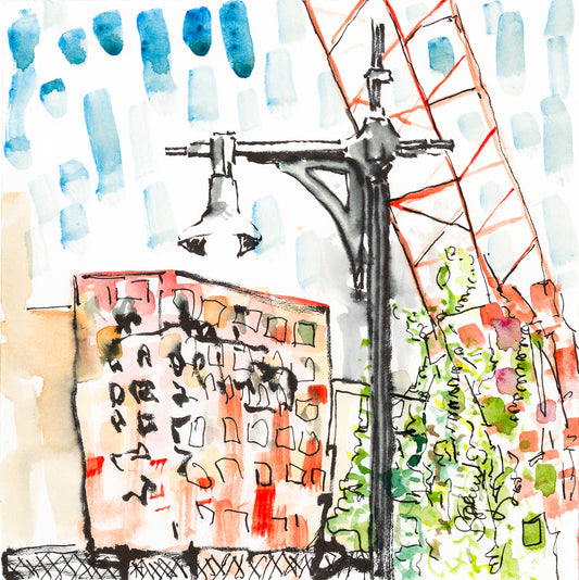 Crane and Green Rising