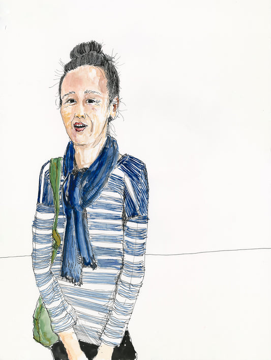 Portrait of Pam Wong - Gouache