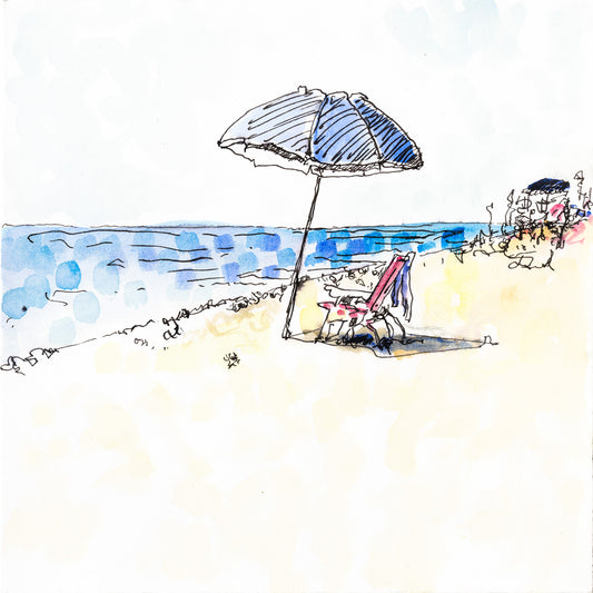 Seaview Sketches: Umbrella Alone