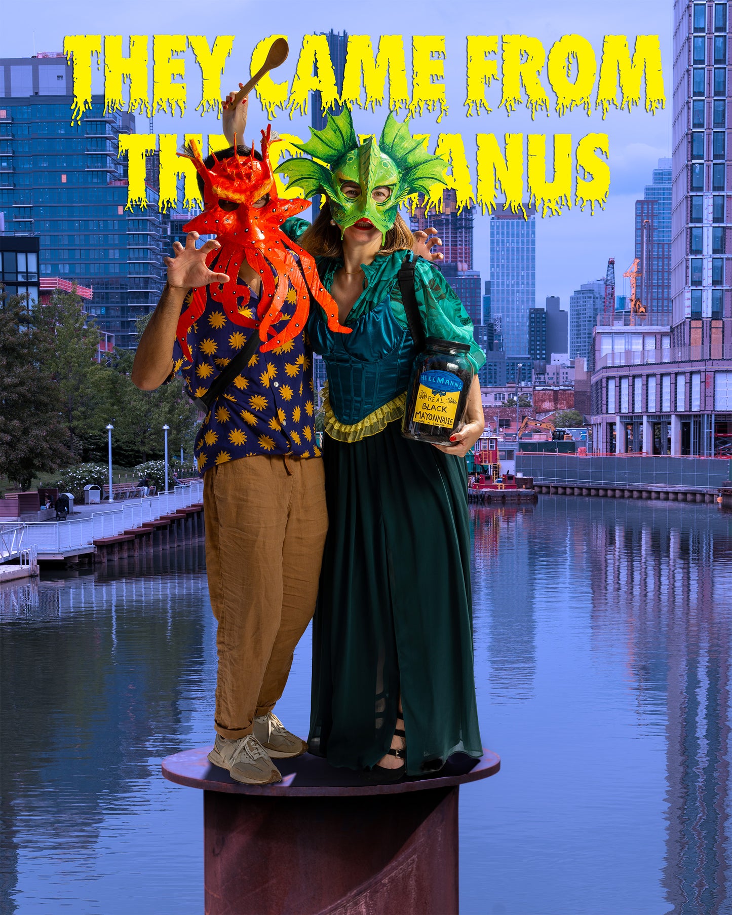 Sarah and Somayan as Creatures from the Gowanus