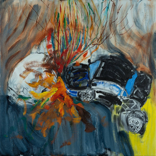 3,504 Feet from Here — Michael James Freedman. Oil on linen, 18 × 18 inches.