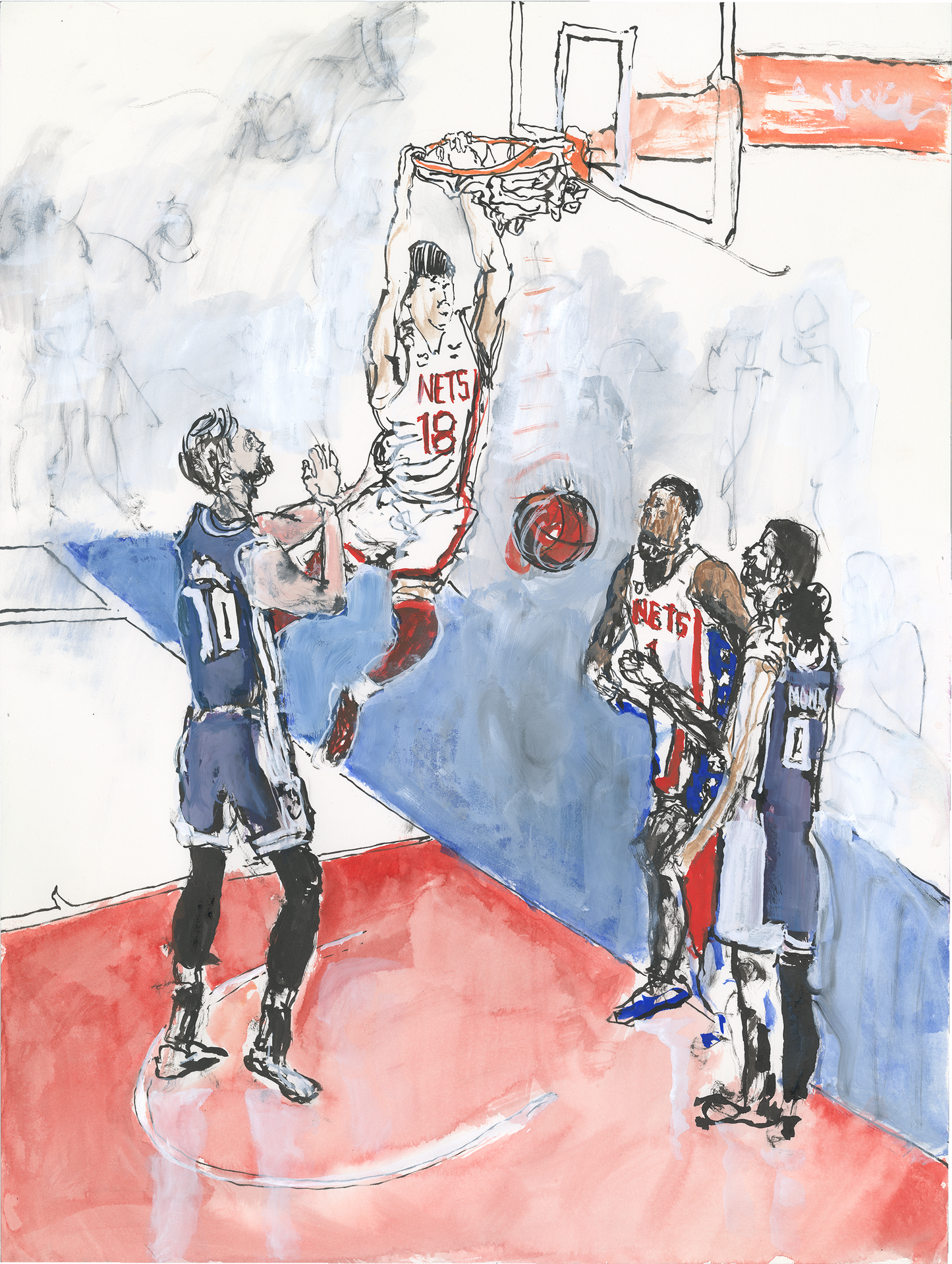 Yuta Slam - Drawing of the Game - Nets/Kings